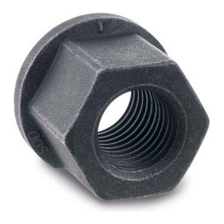 Flange Nut, M12, Steel, Class 10, Blackened, 18 Mm Hex Wd